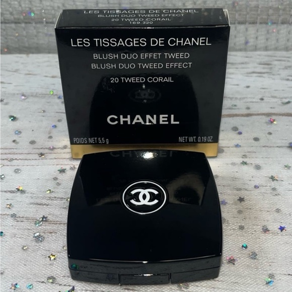 Chanel Les Tissages De Chanel Blush Duo Tweed Effect, 20 Tweed Corail RARE *NIB* - Picture 6 of 11